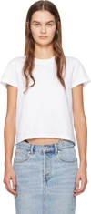 ALEXANDER WANG T WHITE SHRUNKEN T-SHIRT