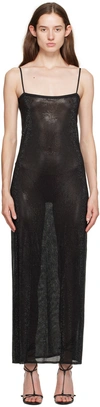 Alexander Wang Black Bead Midi Dress In 001 Black