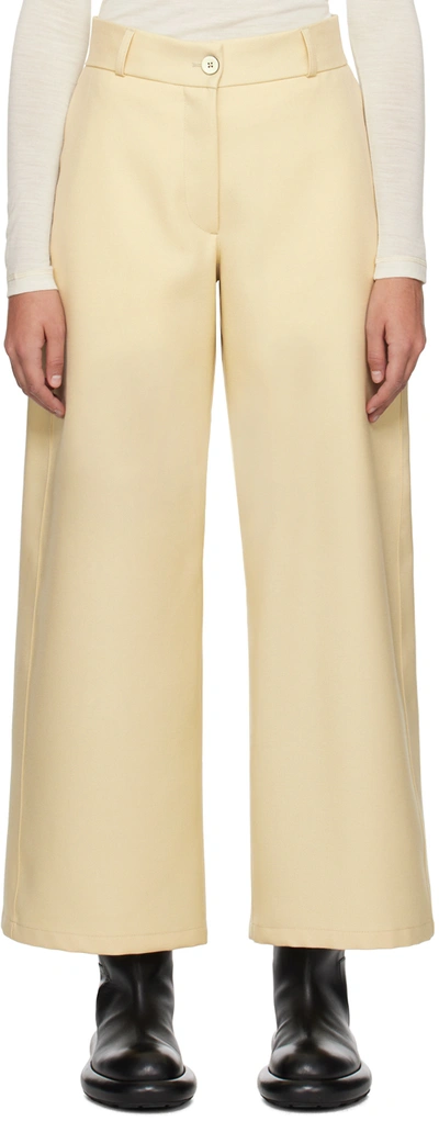 Jil Sander Yellow Relaxed-fit Trousers In 338 Pastel Green