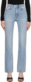 ALEXANDER WANG BLUE STACKED JEANS