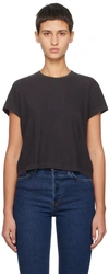 Re/done Black Hanes Edition 1950s T-shirt In Washed Black