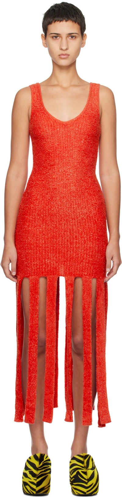 Simonmiller Red Tira Maxi Dress In Red Orange