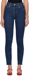 RE/DONE INDIGO SKINNY JEANS