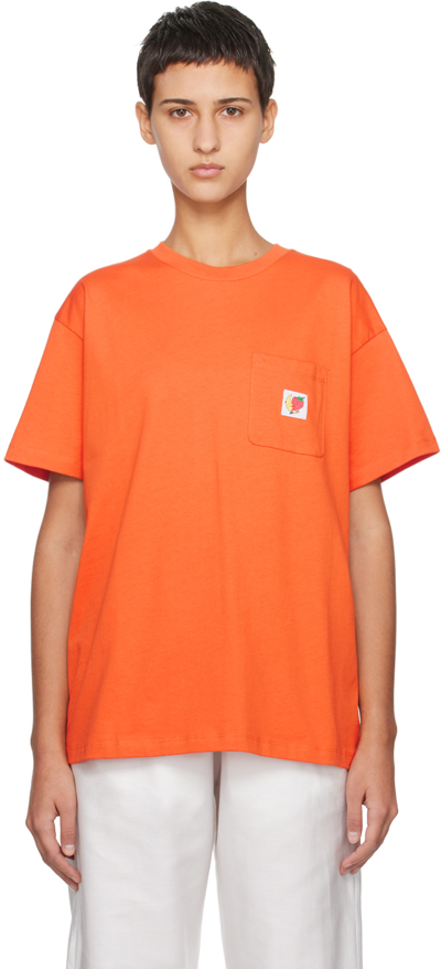 Sky High Farm Workwear Orange Pocket T-shirt