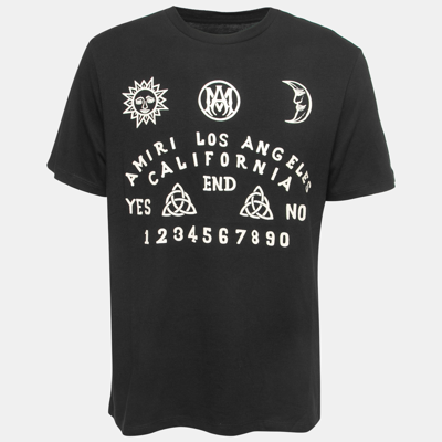 Pre-owned Amiri Black Ouija Board Print Cotton T-shirt L