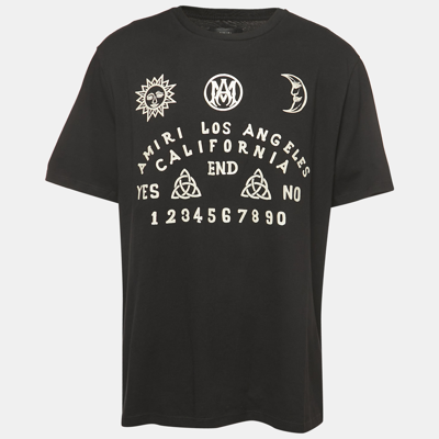 Pre-owned Amiri Black Ouija Board Print Cotton Half Sleeve T-shirt Xxl