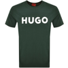 HUGO HUGO DULIVO CREW NECK T SHIRT GREEN