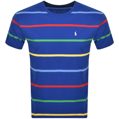 Ralph Lauren Short Sleeved Stripe T Shirt Blue