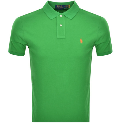 Ralph Lauren Custom Slim Polo T Shirt Green