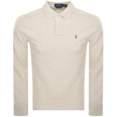 Ralph Lauren Long Sleeved Polo T Shirt Beige