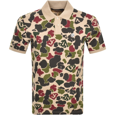 Billionaire Boys Club Duck Camo Polo T Shirt Beige