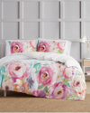 Christian Siriano Ny Spring Flowers 3pc Duvet Cover Set In White
