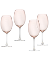 Godinger Meridian Blush White Wine Glasses, Set Of 4