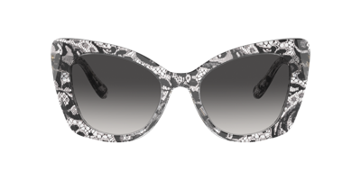Dolce & Gabbana Dolce And Gabbana Grey Gradient Butterfly Ladies Sunglasses Dg4405 32878g 53 In Grey Gradient Black