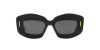 Loewe Silver Screen 49mm Rectangular Sunglasses In Grey