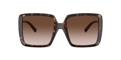 Tiffany & Co Tf4212u Square-frame Tortoiseshell Acetate And Metal Sunglasses In Brown Gradient