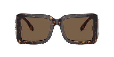 Burberry Square Acetate Sunglasses In Brown
