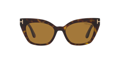 Tom Ford Womens Tr001638 Juliette Cat Eye-frame Acetate Sunglasses In Brown