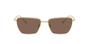 Giorgio Armani Tinted-lens Rectangle-frame Sunglasses In Dark Brown