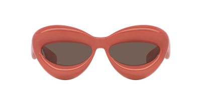 Loewe Woman Sunglass Fashion Show Inflate Lw40097i In Brown