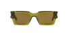 Saint Laurent Womens Green Ys000459 Rectangle-frame Acetate Sunglasses In Brown
