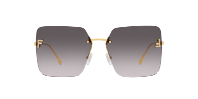Fendi Fe4082us 30b Butterfly Sunglasses In Grey
