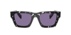 Prada Pr A06s 15o50b 50mm Unisex Square Sunglasses In Violet Mirror Internal Silver