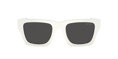 Prada Eckige Sonnenbrille Mit Logo In Dark Grey