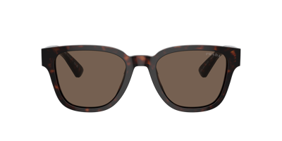 Prada Pr A04s 17n08t Square Sunglasses In Brown