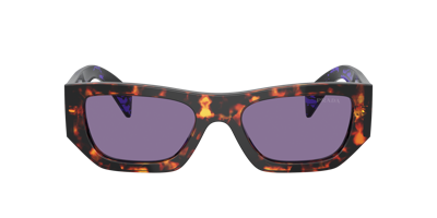 Prada Unisex Sunglass Pr A01s In Violet Mirror Internal Silver