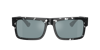 Prada Eckige Sonnenbrille In Schildpattoptik In Light Blue Mirror Silver