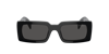 Prada Logo Acetate Rectangle Sunglasses In Dark Grey