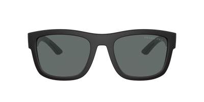 Prada Men's Polarized Sunglasses, Ps 01zs In Dark Grey Polar