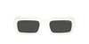 Prada Acetate Rectangular Sunglasses In Dark Grey