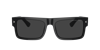 Prada Womens Black Pr A10s Rectangle-frame Acetate Sunglasses In Polar Black