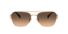 Prada Eyewear Pilot Frame Sunglasses In Brown Gradient Grey