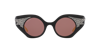Gucci Womens Gc002002 Gg1327s Round-frame Polyamide Sunglasses Black In Brown
