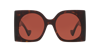 Gucci Gg1254s Havana Sunglasses In Red