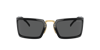 Prada Runway Rectangle-frame Sunglasses In Dark Grey