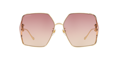 Gucci Gg1322sa Gold Sunglasses In Pink