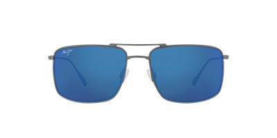 Maui Jim Man Sunglass Aeko In Blue Mirror Polarized