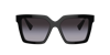 Miu Miu Womens Black Mu 10ys Glimpse Acetate Sunglasses In Gradient Grey