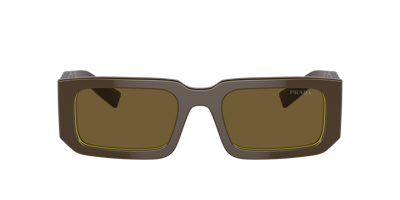 Prada Man Sunglass Pr 06ys In Dark Brown