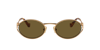 Miu Miu Oval-frame Tinted-lenses Sunglasses In Dark Brown