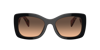 Prada Gradient Acetate Oval Sunglasses In Brown Gradient Grey