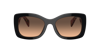 Prada Womens Purple Pr A08s Oval-frame Acetate Sunglasses In Brown Gradient Grey