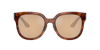 Miu Miu Womens Brown Mu 01zs Square-frame Tortoiseshell Acetate Sunglasses In Orange Mirror Internal Silver