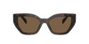 Prada Cat-eye-sonnenbrille In Schildpattoptik In Dark Brown Polarized