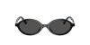 Miu Miu Mu04zs Oval-frame Sunglasses In Black