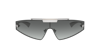 Versace Ve 2265 100011 44mm Womens Shield Sunglasses In Grey Gradient